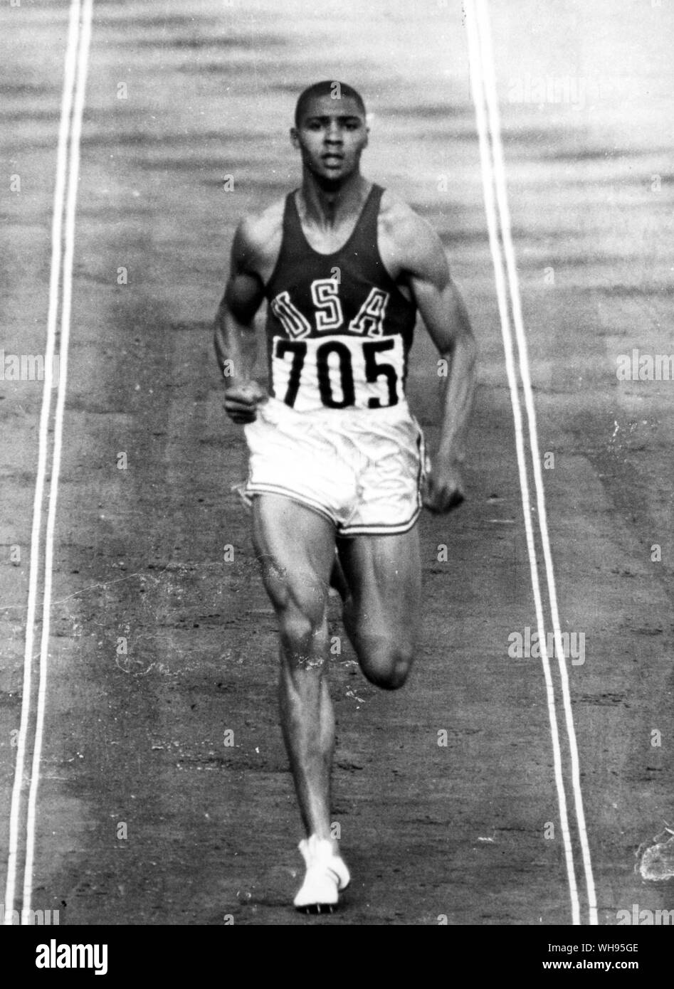 Japan, Olympischen Spielen in Tokio, 1964: Henry Carr (USA), Goldmedaillengewinner im 200 m. Stockfoto