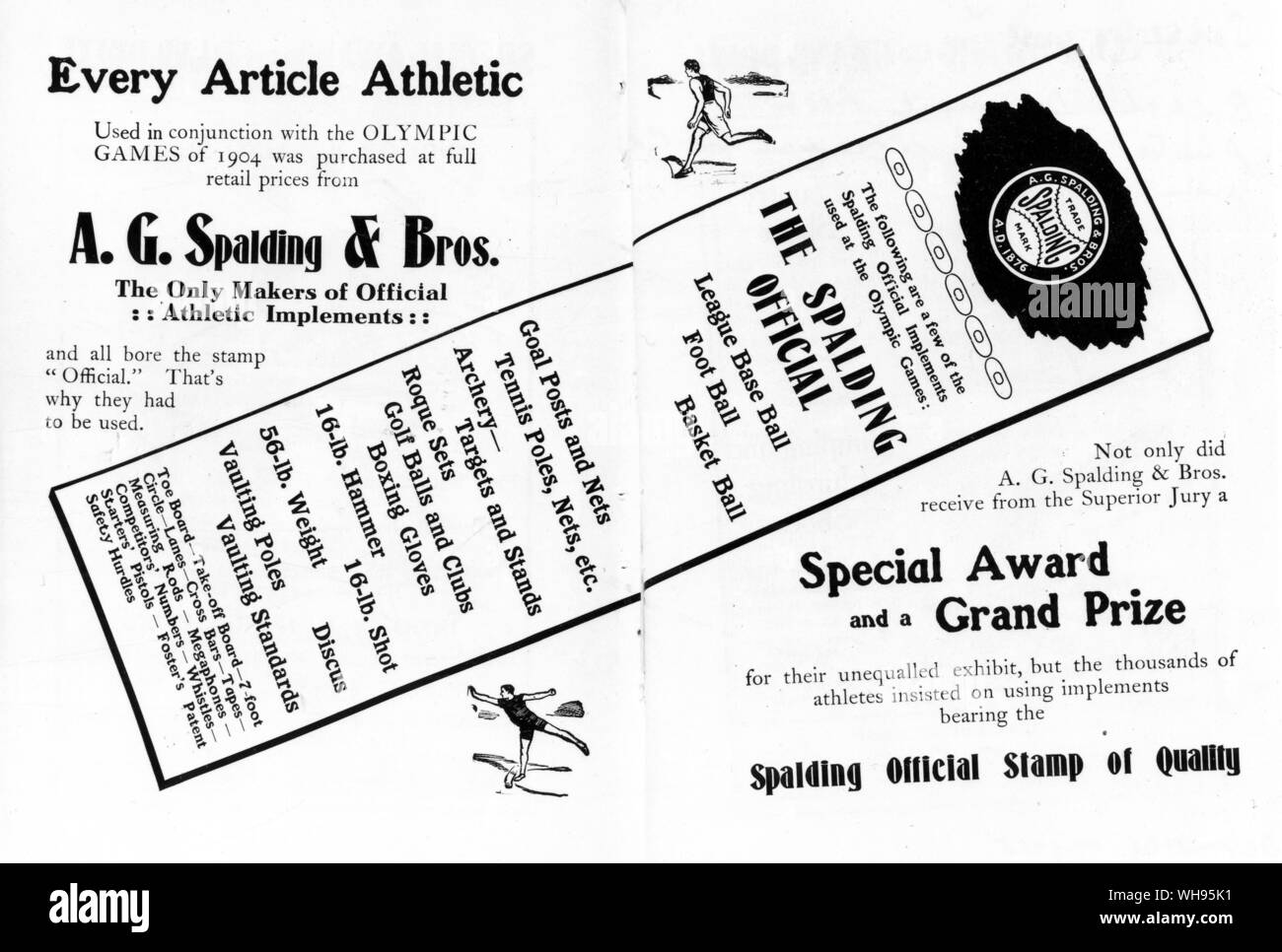 St. Louis, USA. Olympische Spiele 1904: Spalding Bericht der 1904 Olympics. Stockfoto