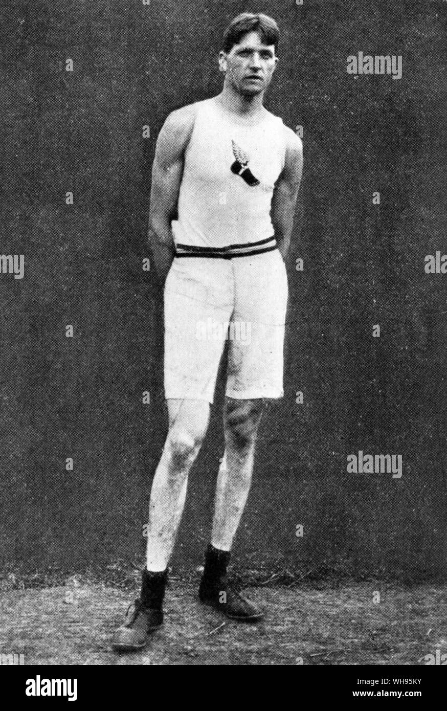 Ray Ewry (1873-1937): Amerikanische-Athlet, der insgesamt 10 Goldmedaillen bei den Olympischen Spielen in 1900, 1904, 1906 und 1908. Stockfoto