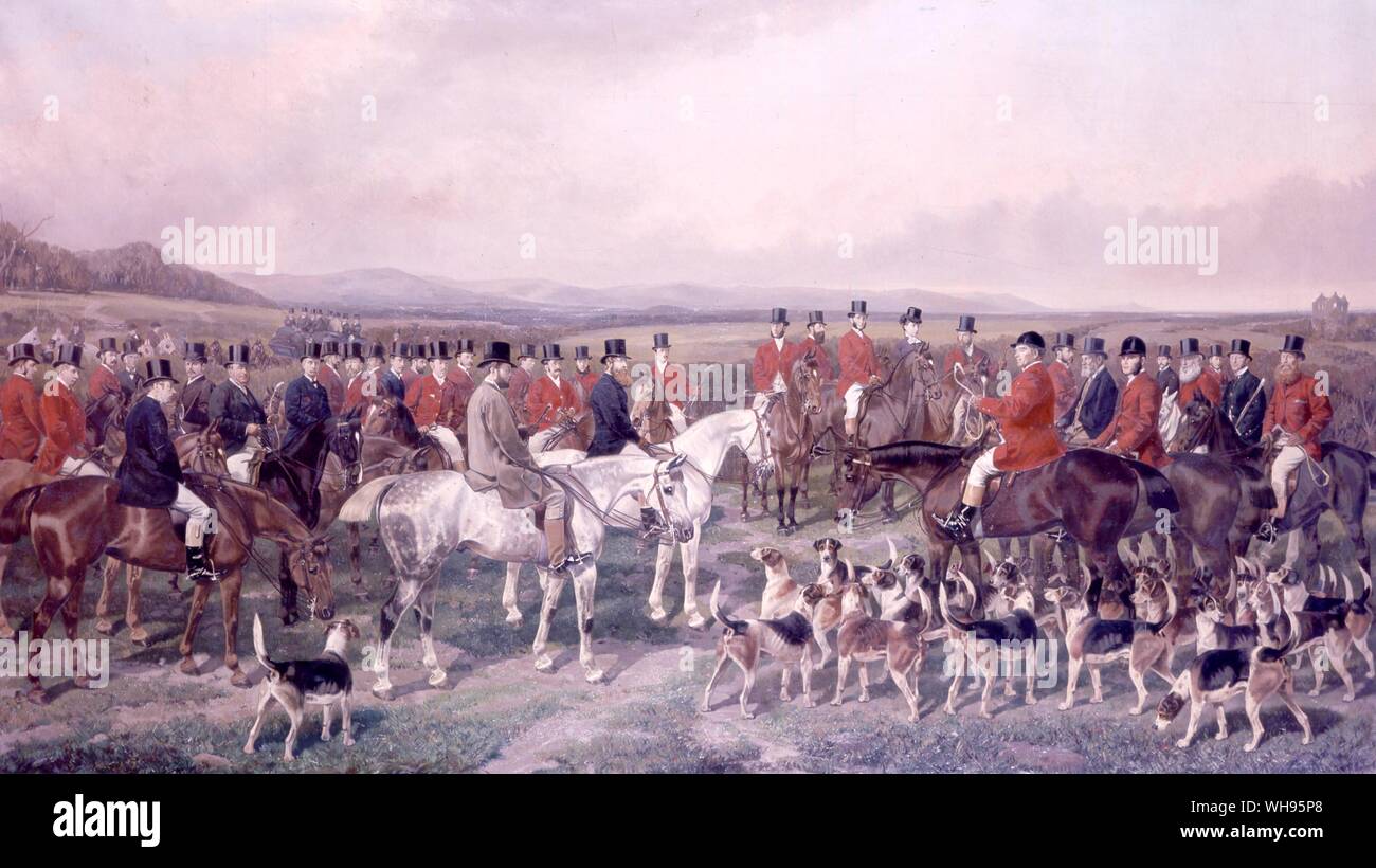 Die Geschichte der Fuchsjagd. Die Ward Hunt von William Osbourne (1850?) National Gallery von Irland. Stockfoto