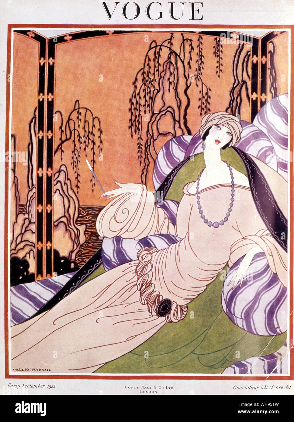 Kunst Themen: Ephemera/Zeitschrift Vogue. Anfang September 1922. Stockfoto