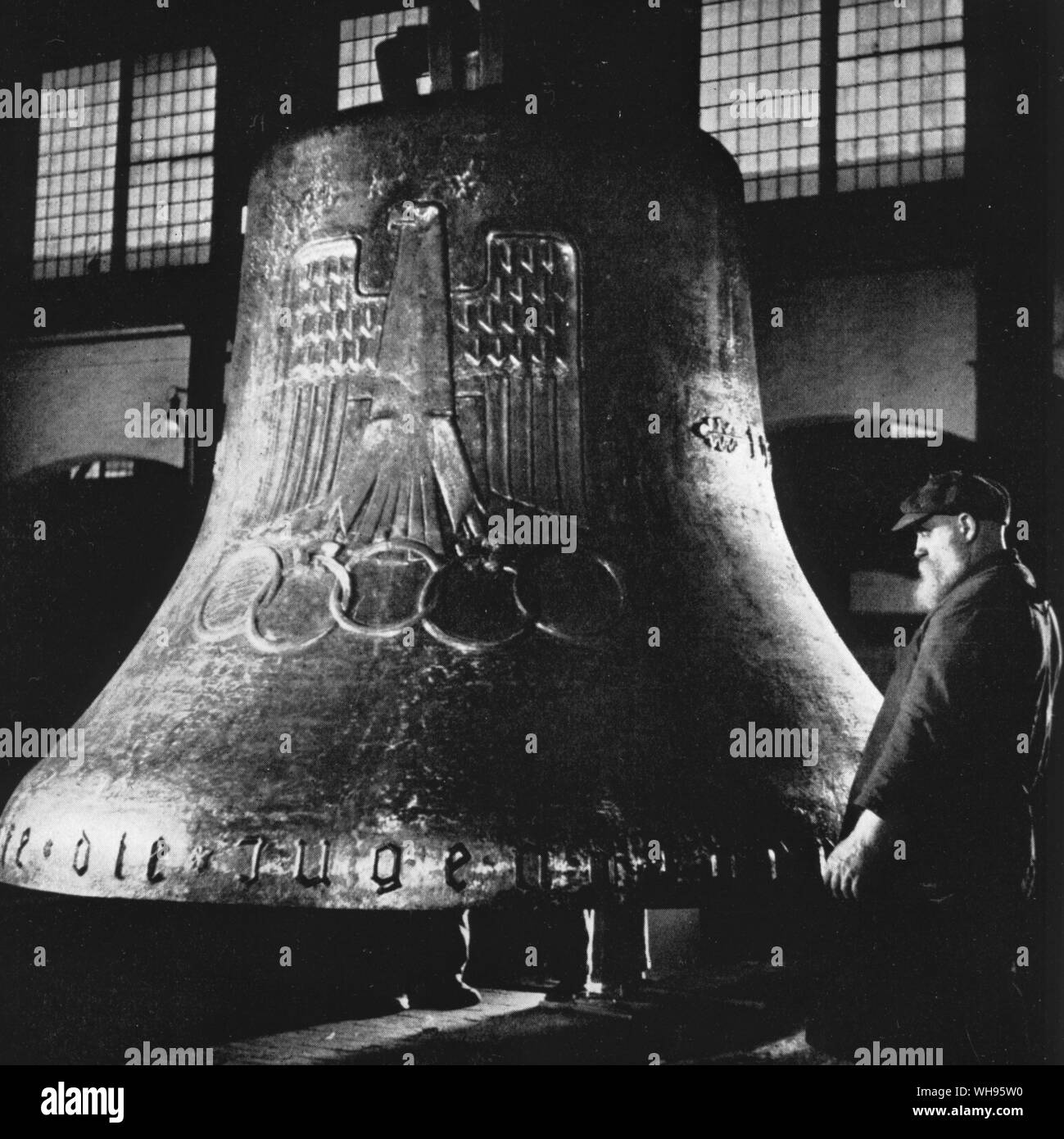 Olympischen Bell von Walter E Lemcke Olympia Berlin 1936 entworfen Stockfoto