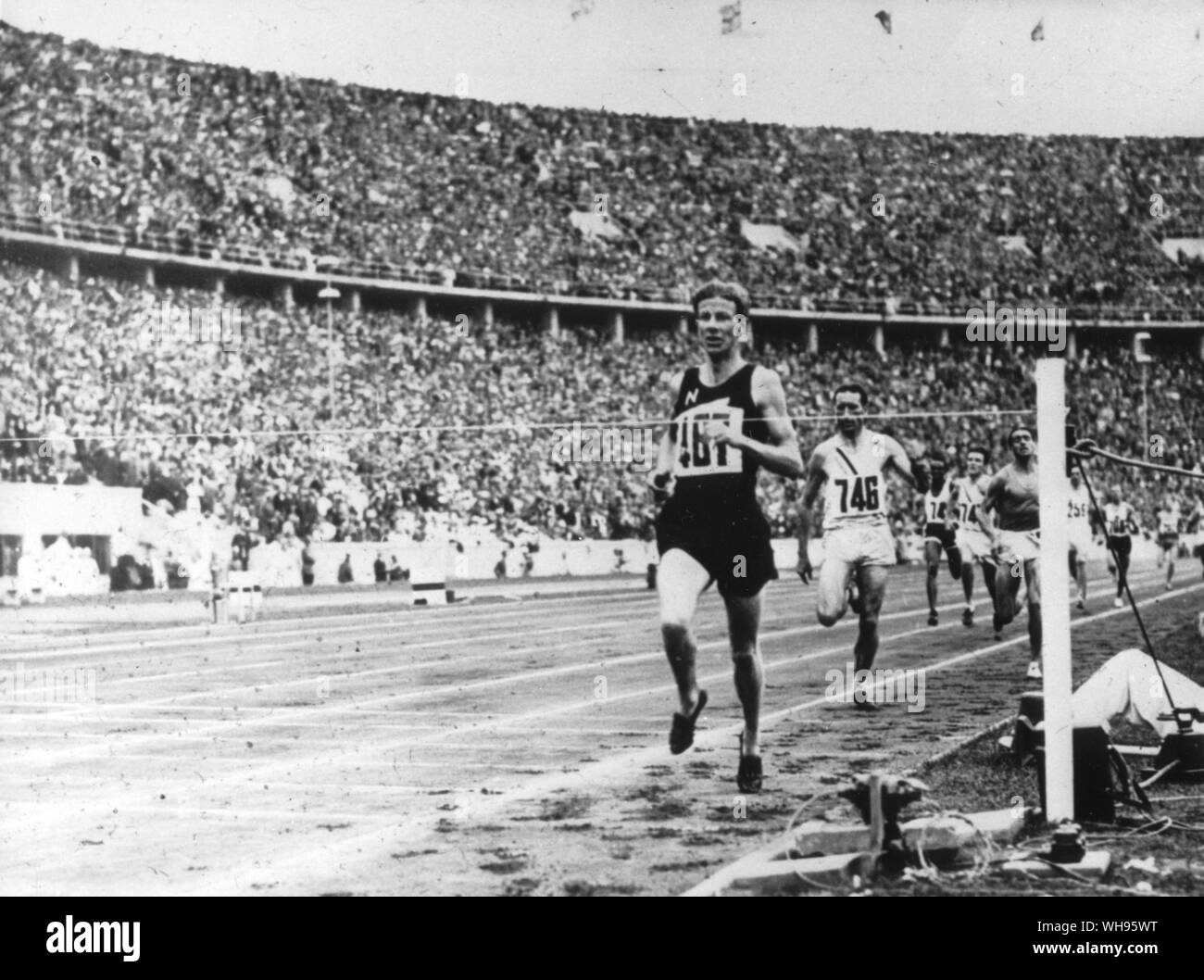 Lovelock gewinnen 1500 Meter Olympia Berlin 1936 Stockfoto