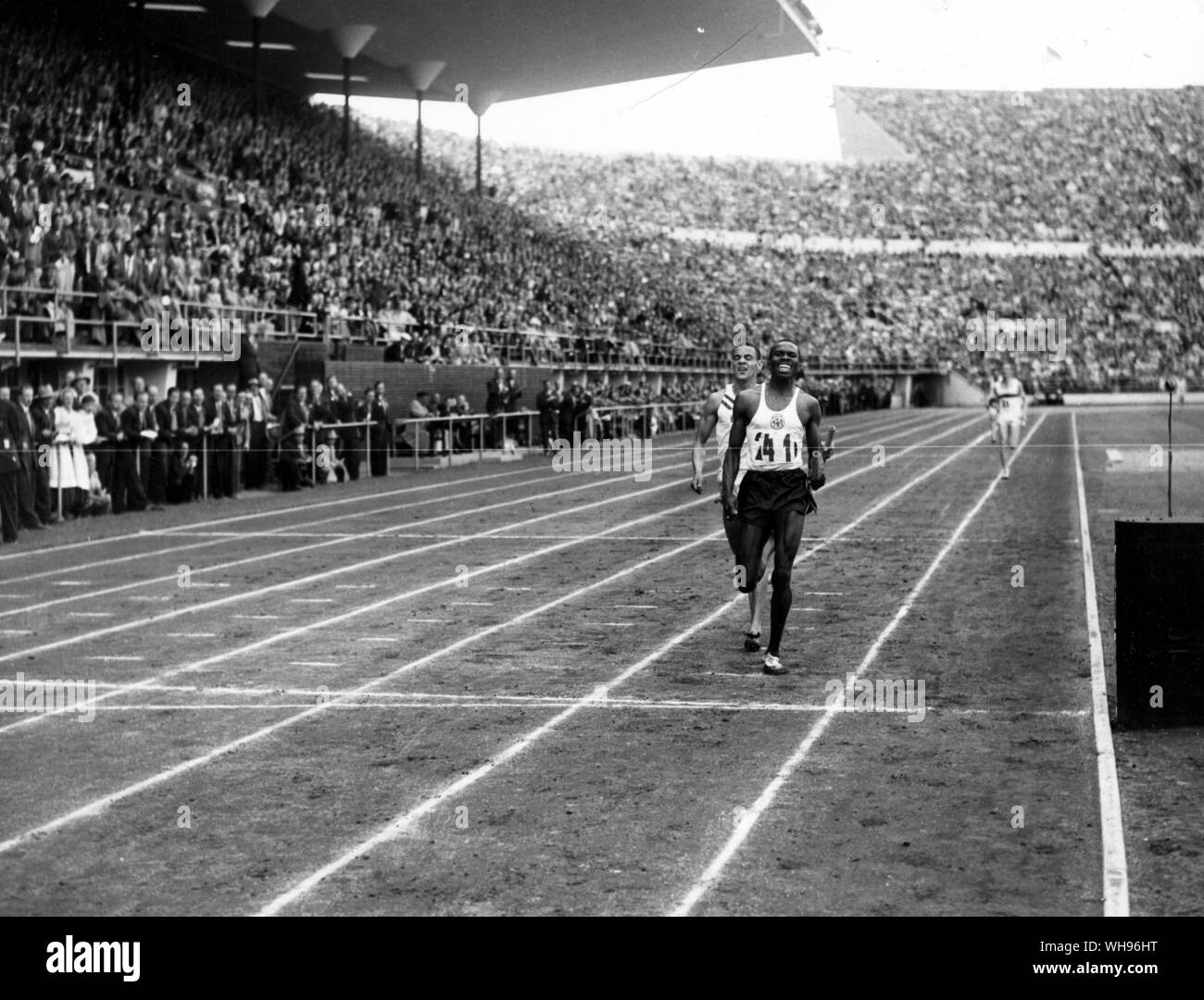 Finnland, Helsinki/Olympics, 1952: 4 x 400 m Sprint Relais. Stockfoto