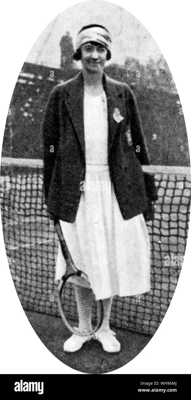 Frankreich, Paris Olympics, 1924: Kathleen McKane Großbritannien 3. Beim Tennisturnier. Stockfoto