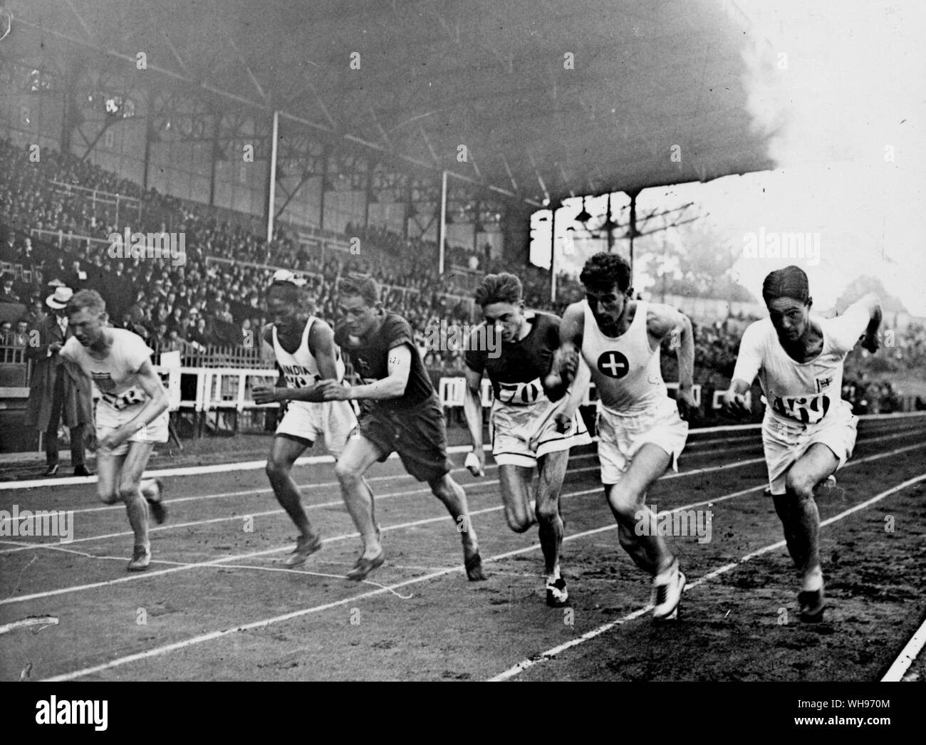 Frankreich, Paris Olympics, 1924: Männer 1500 m Rennen. Stockfoto