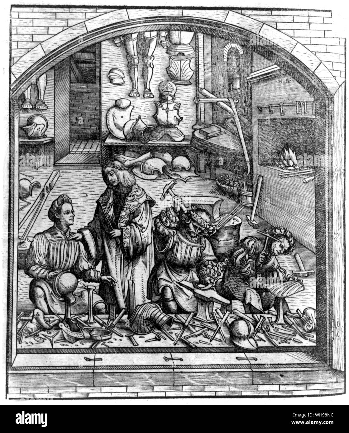 Kriegsführung/die Rüstung im 16. Jahrhundert. Stockfoto