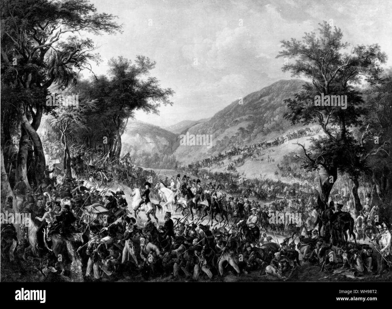 Kriegsführung/der Kaiser Franz I. im März nach Frankreich, Juli 1815. Stockfoto