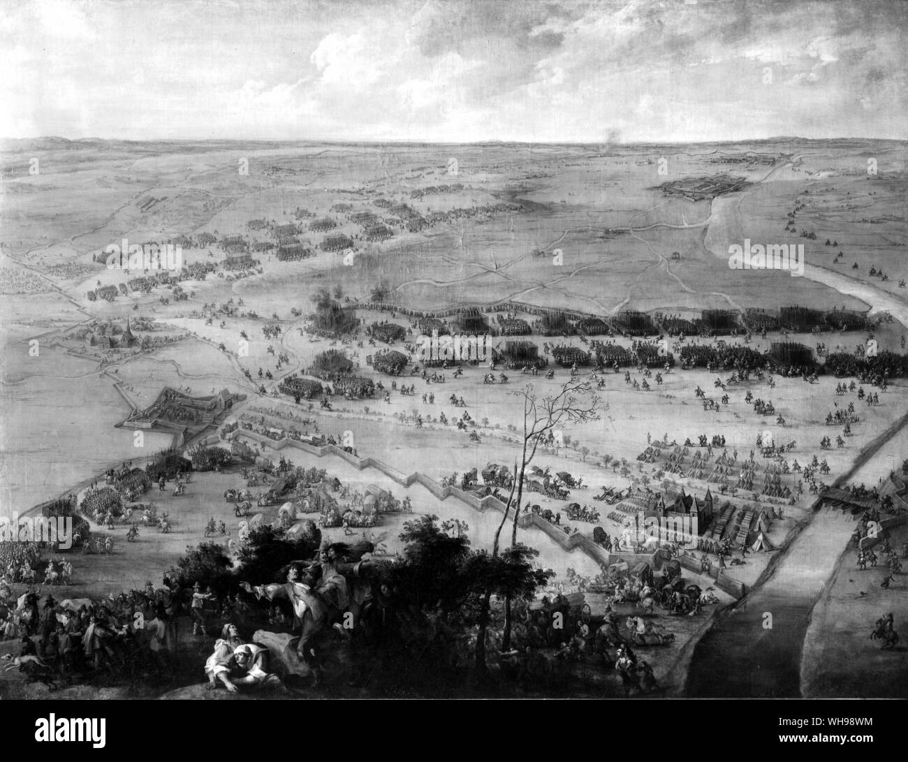 Kriegsführung/die Schlacht von Deidenhofen (1639) während des Dreißigjährigen Krieges. Stockfoto