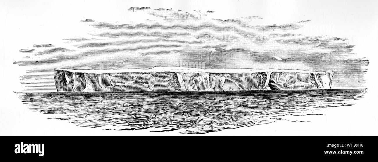 Eisberg ersten 11 Februar 1874 während der Reise der Challenger gesehen Stockfoto