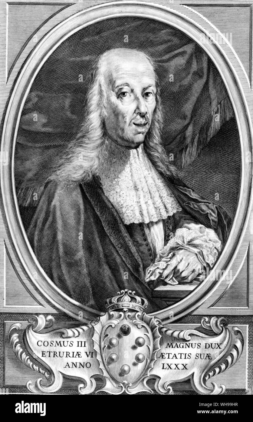 Cosimo III., Großherzog der Toskana, dem Dempster De Eturia gewidmet ist Stockfoto