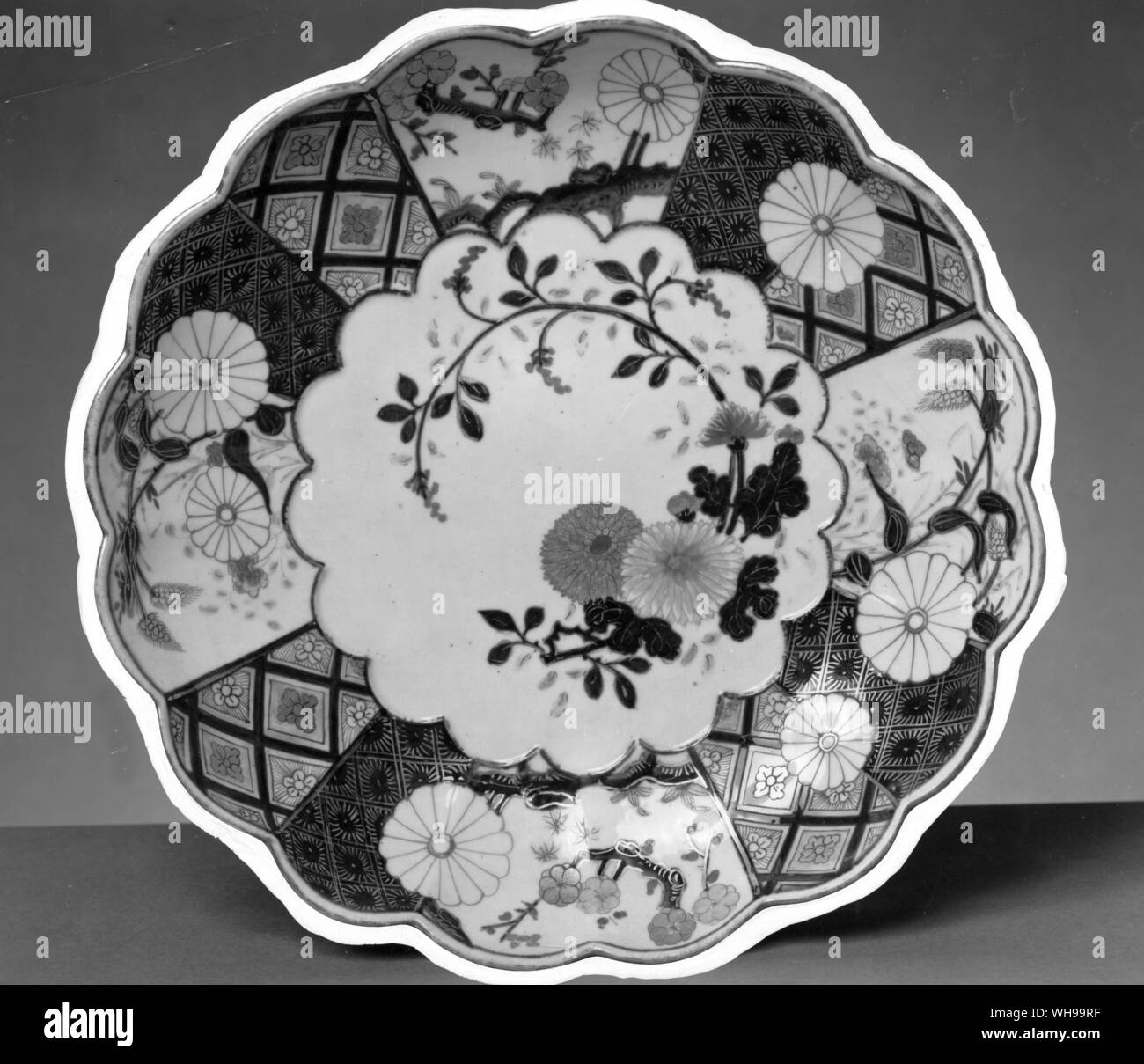 Worcester Platte - die "Alten Japan" Muster: Aus der Japaner in China kopiert und im Chelsea, Bug und Worcester Stockfoto