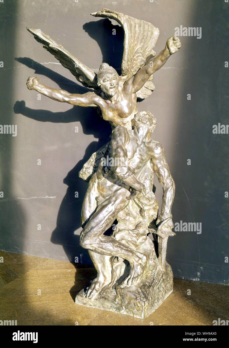 Skulptur von Rodin le Verteidigung Stockfoto