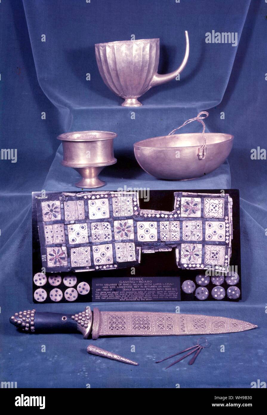 Archäologie des Nahen und Mittleren Ostens Irak Gold Objekte Stockfoto