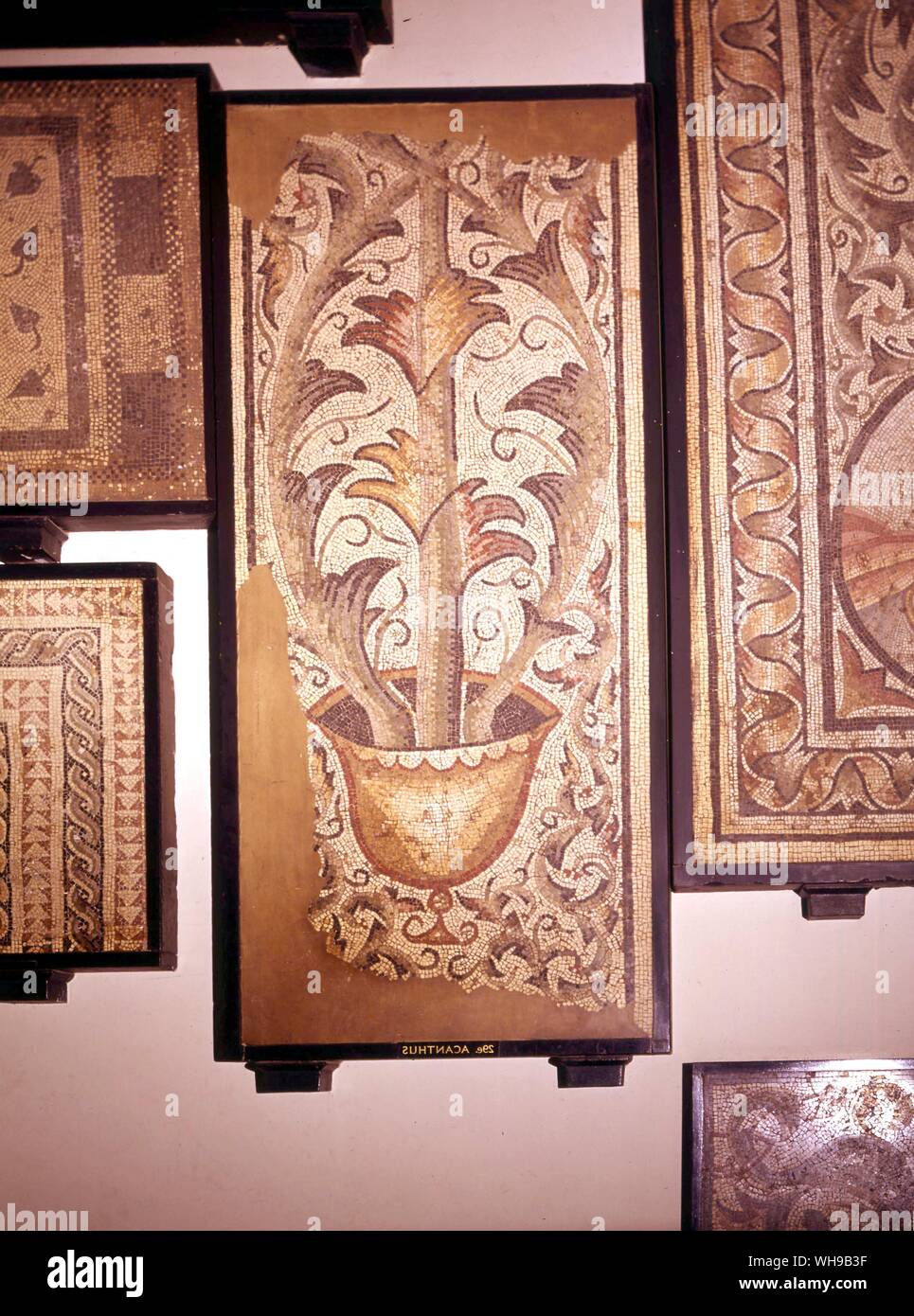 Römische Malerei und Mosaik Stockfoto