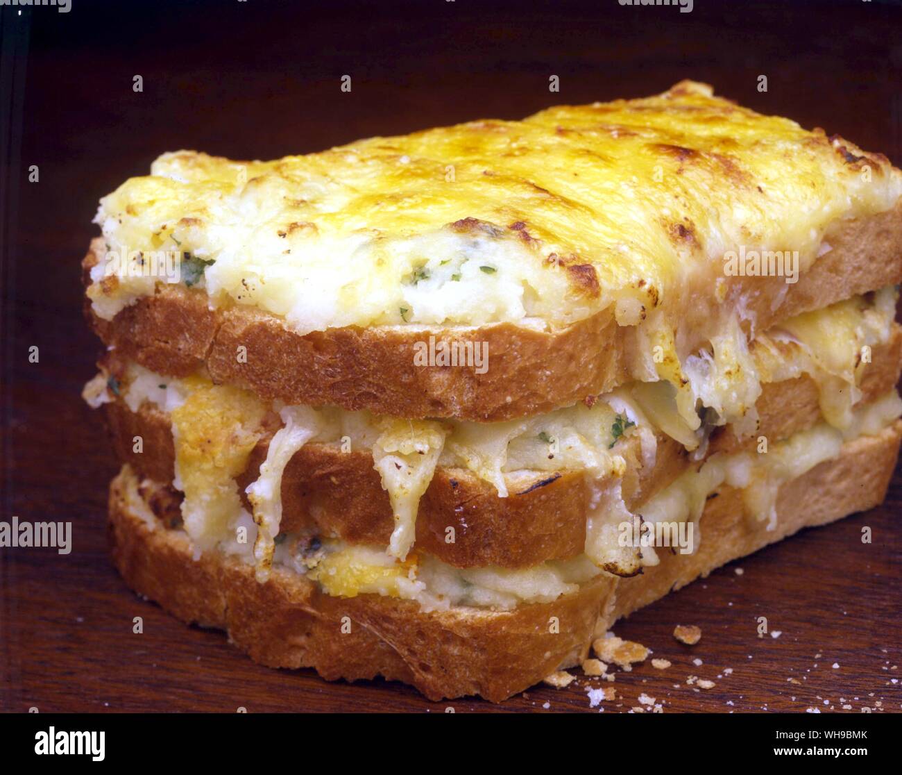 Triple getoastetes Sandwich Stockfoto