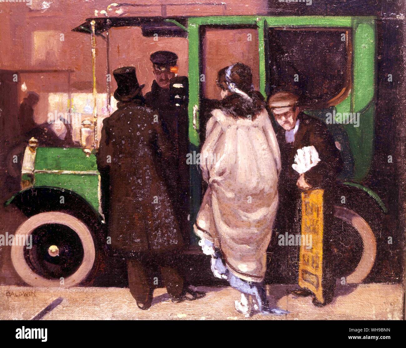Transport. Anfang des 19. Jahrhunderts. Das Taxi von Baldwin. Stockfoto