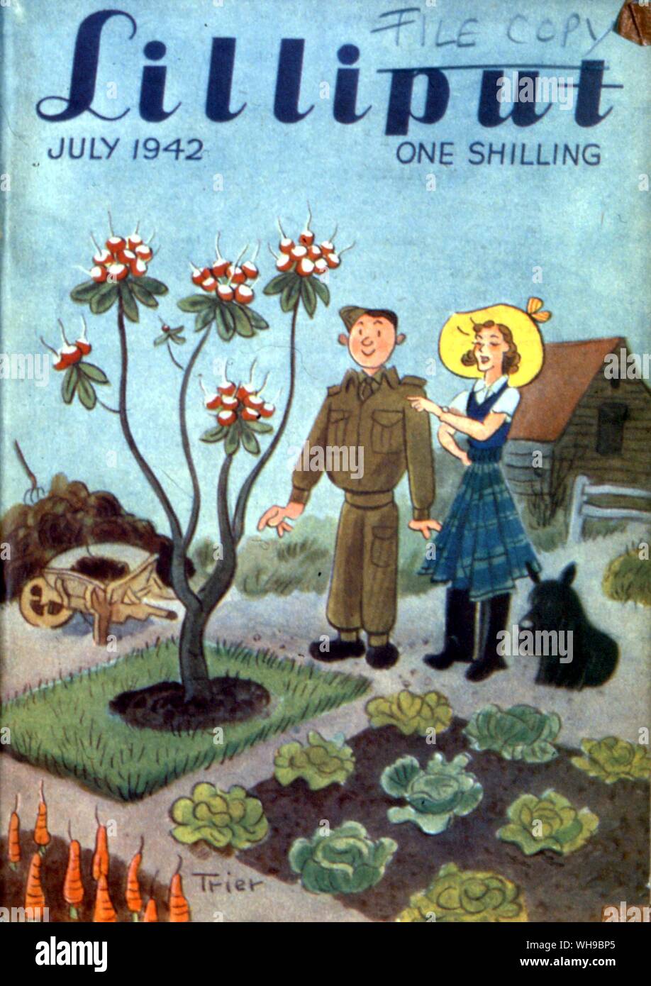 Britische Kriegszeiten Buch jährlichen 'Lilliput'. Juli 1942. Stockfoto