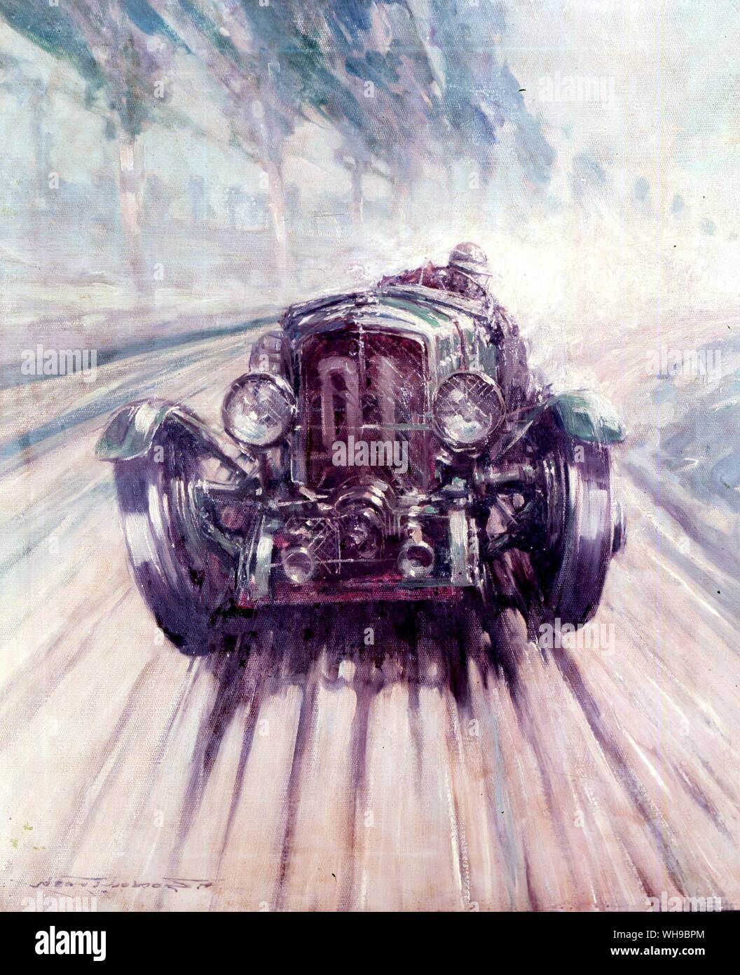Motor Racing. Bentley, 1930. Von F G Crosby. Stockfoto