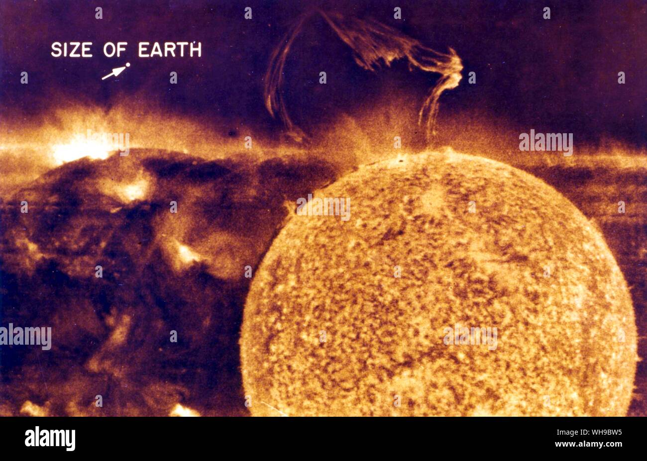 Platz/So. Eine große solare Eruption Stockfoto