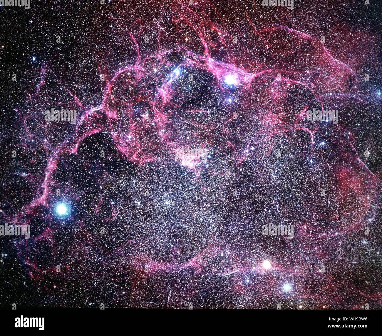 Platz/Stars/Galaxien und Nebel. Vela Supernova semnant. Stockfoto