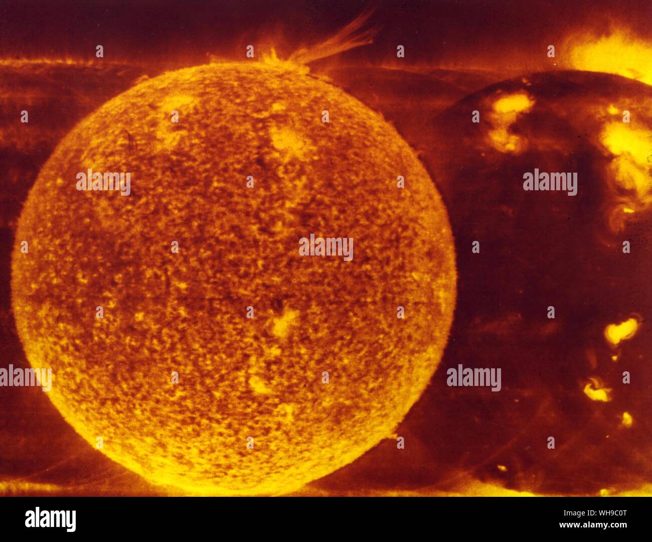 Raum / solare Eruption, Juni 1973 Stockfoto