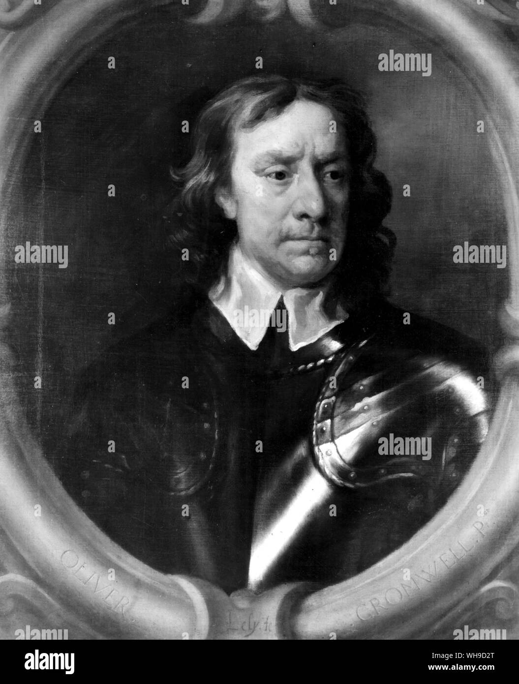 Sir Oliver Cromwell (1599-1658). Englisch General und Politiker, Puritan Führer der parlamentarischen Seite im Bürgerkrieg. Stockfoto