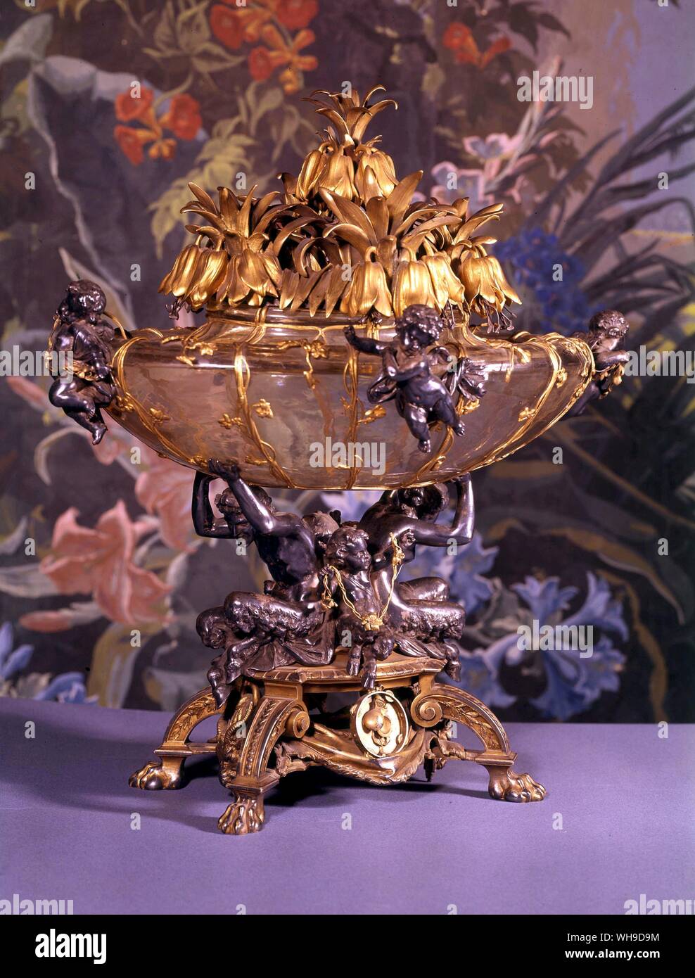 Ein surtout in Bergkristall und gilted Bronze durch Fromeat Meurice für Napoleon III 1864 Stockfoto