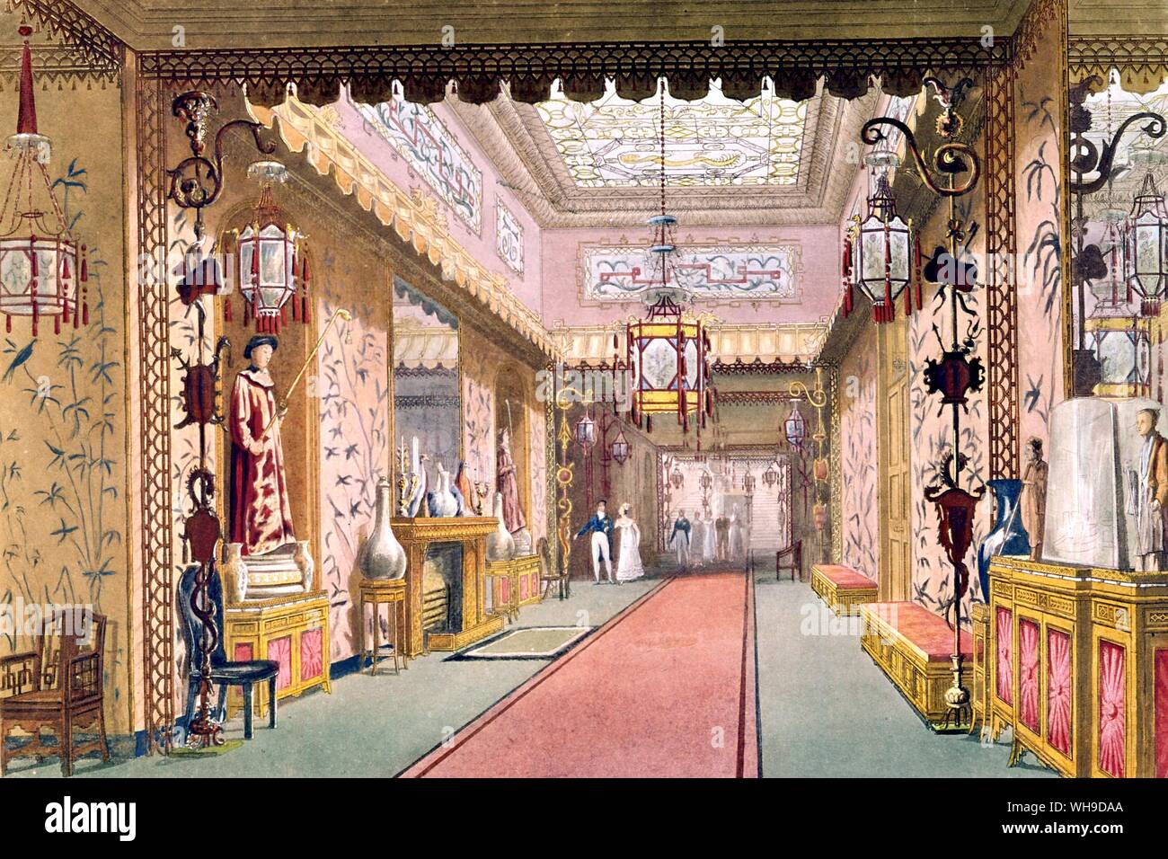 Korridor Detail aus Brighton Pavillon 1820-5 Stockfoto