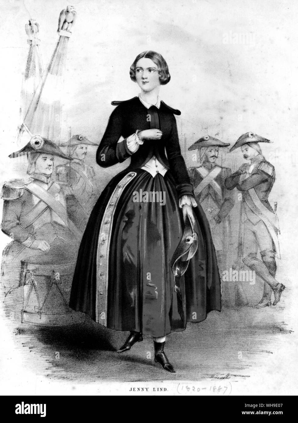 Jenny Lind (Johanna Maria) (1820-1887), schwedische Sopranistin und wurde unter der Leitung von P.T. Barnum. Stockfoto