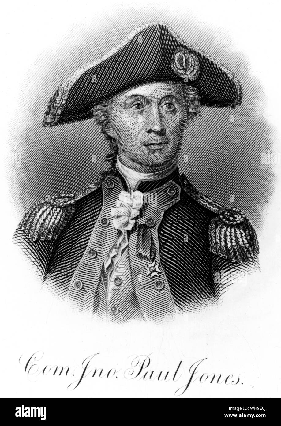 John Paul Jones (1747-1792), schottischer Amerikanische Marineoffizier in der Amerikanischen Revolution 1775 geboren. Stockfoto