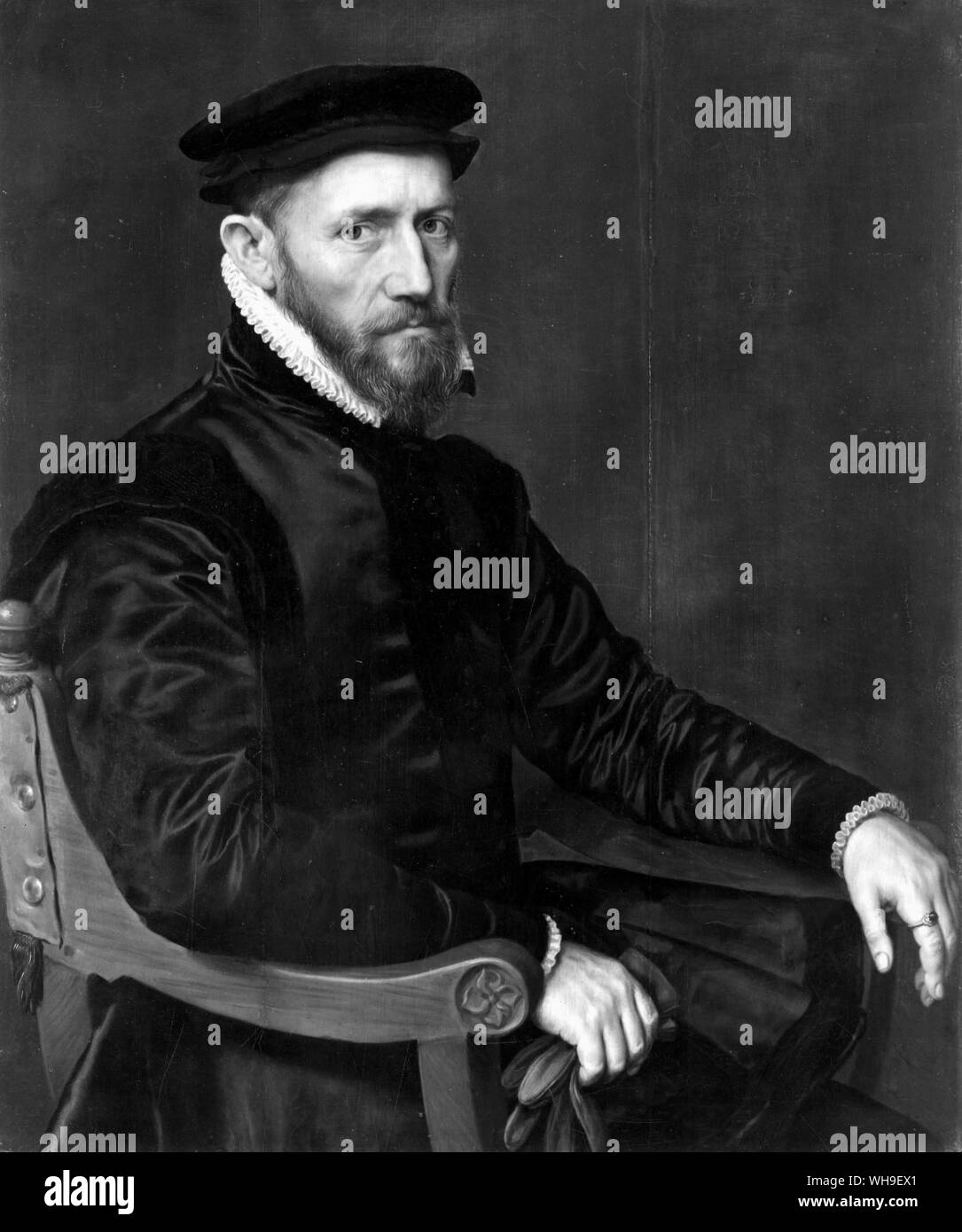 Sir Thomas Gresham (1519-1579), englischer Kaufmann Finanzier, der Royal Exchange Greshams Gesetz gegründet. Stockfoto