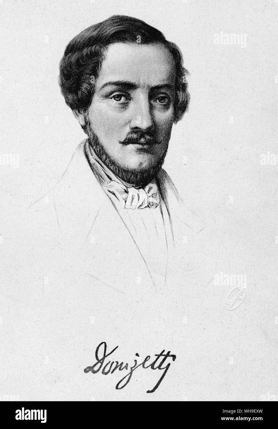 Gaetono Donizetti (1797-1848), Italienischer Komponist. Stockfoto