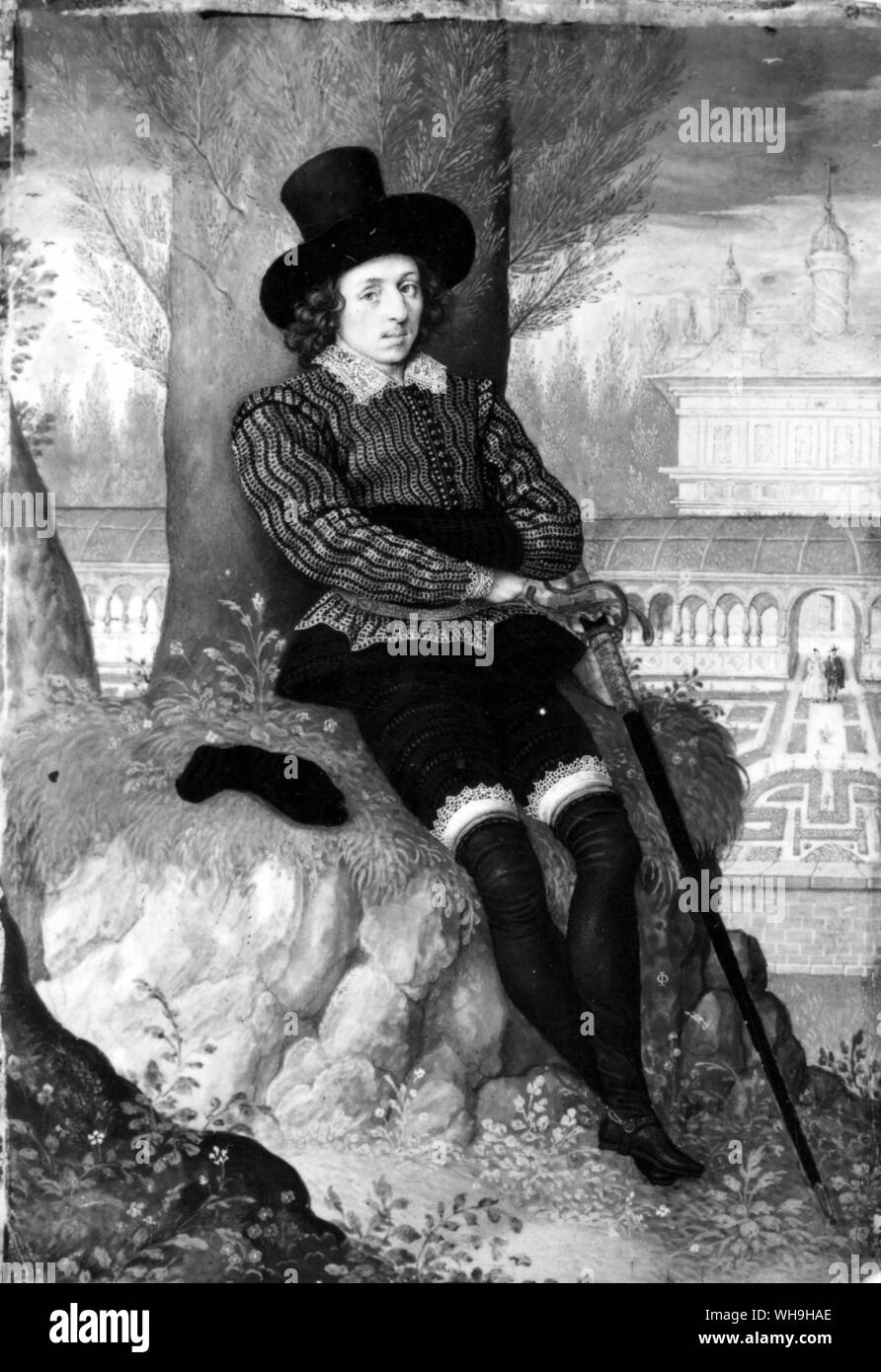 Sir Philip Sidney (1554-1586), englischer Dichter und Soldat. Als junger Mann von I. Oliver. Stockfoto