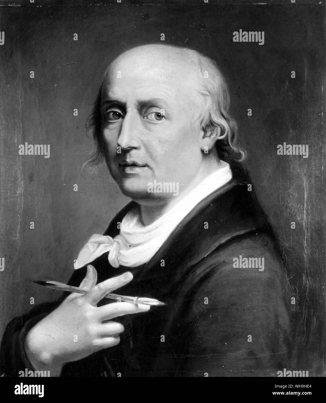 Johann Heinrich Wilhelm Tischbein, Selbstporträt des Künstlers. Stockfoto