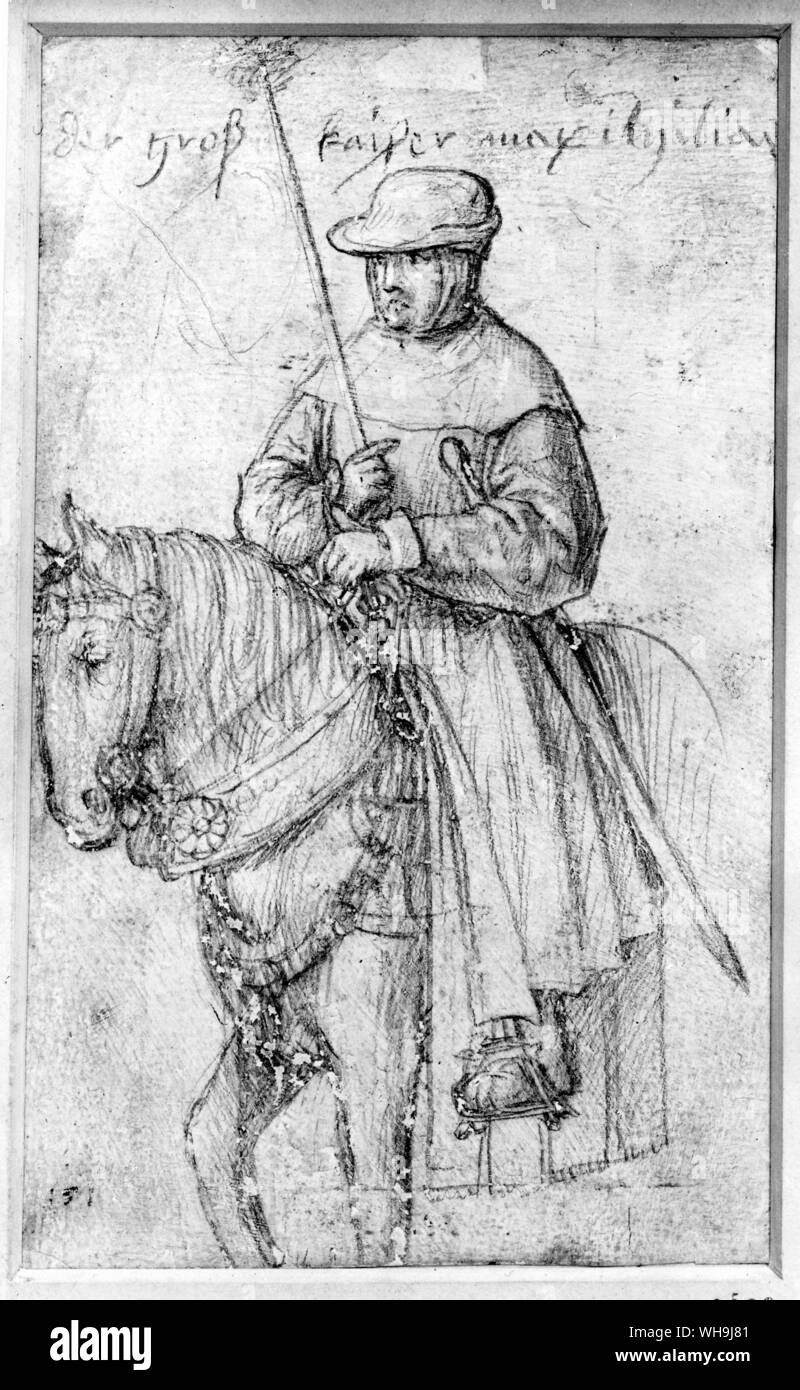 Der Kaiser Maximilian I (1459-1519) in der Jagd Kleid von Hans Holbein der Ältere , c1510. Stockfoto