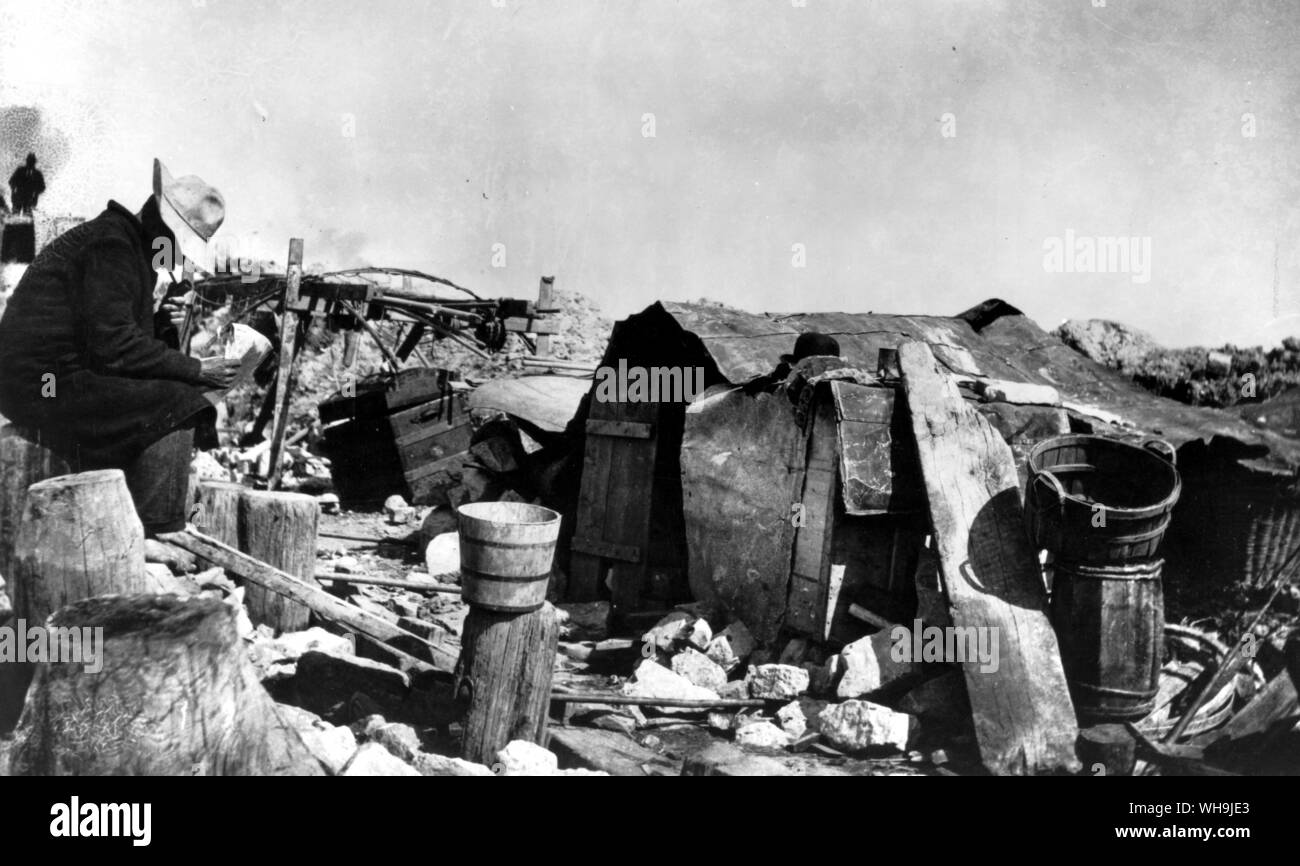 Arbeitslosigkeit und Armut aufgrund von Pullman Strike 1894 Chicago. Ein US-Arbeitsmarkt Konflikt während der Depression von 1894 das Pullman Palace Car Company in Chicago schneiden Arbeitnehmer Löhne, sondern behielten ihre hohe Mieten Stockfoto
