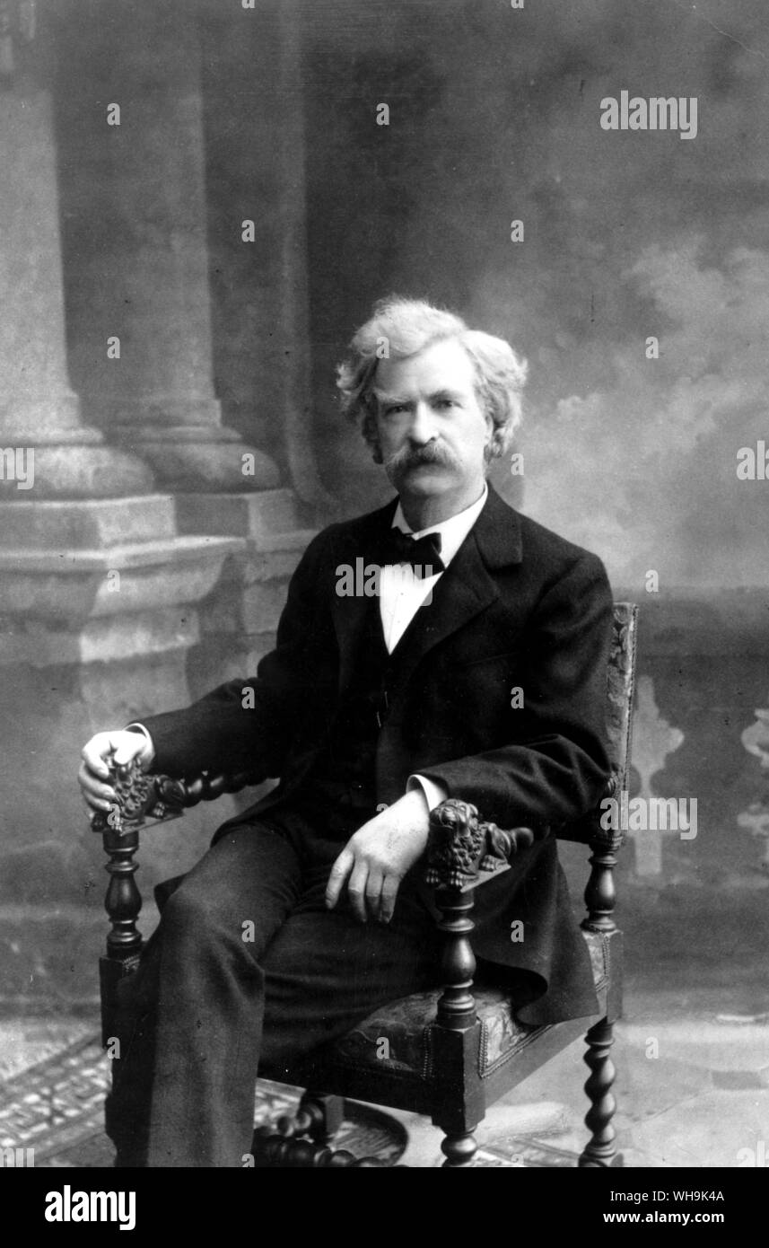 Mark Twain US-Schriftsteller und Journalist 1835-1910 1898 Stockfoto