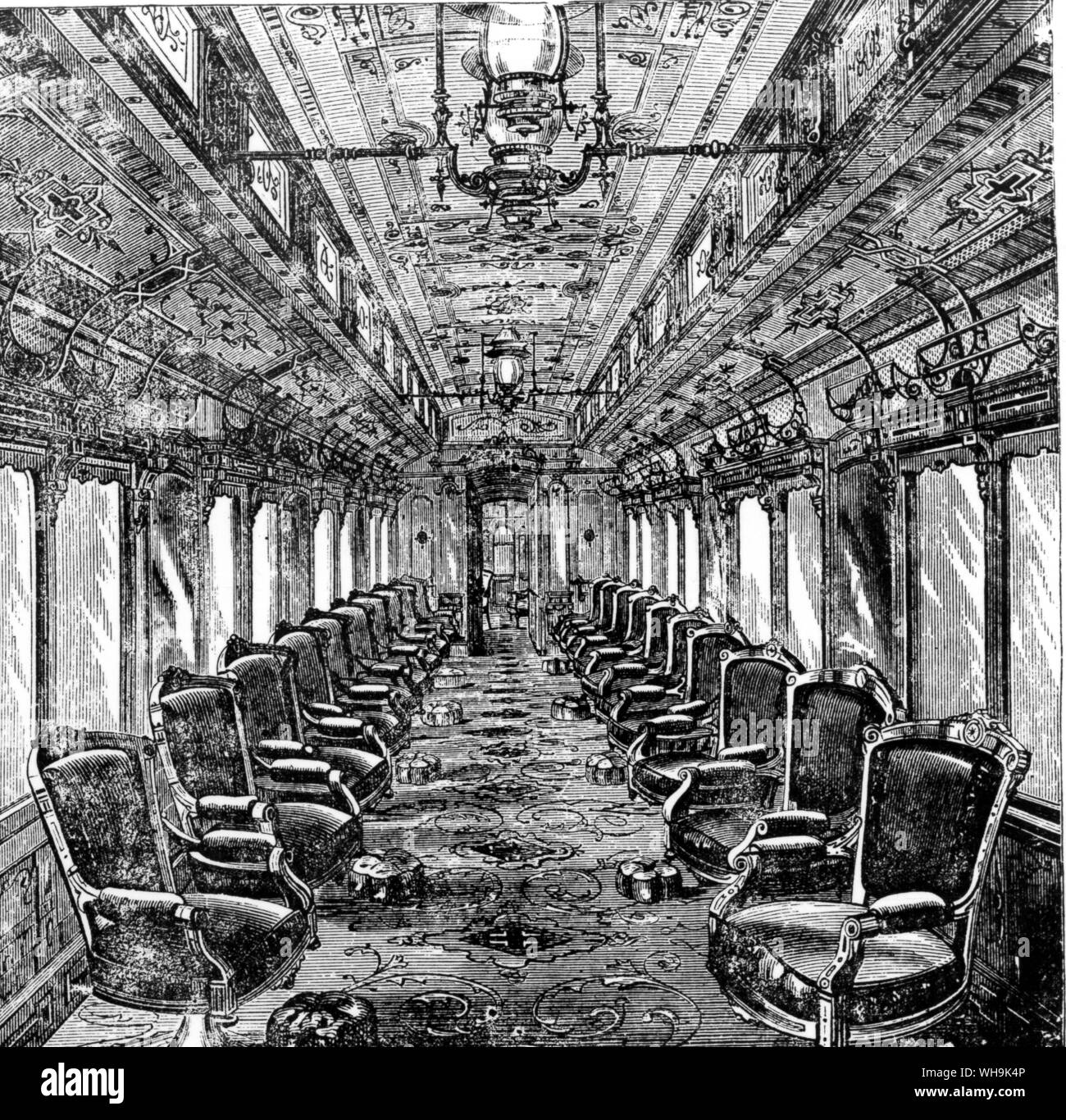 Innenraum von einem Salon Auto Pennsylvania Railroad Stockfoto