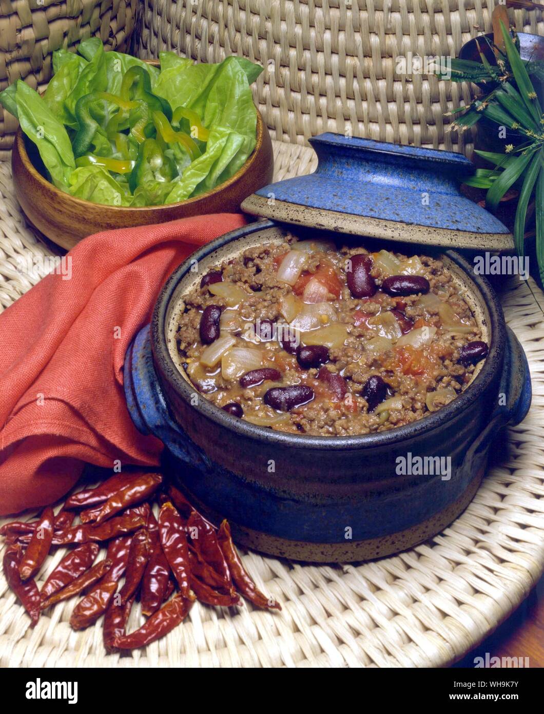 Chili Con Carne mexikanisches Essen Stockfoto