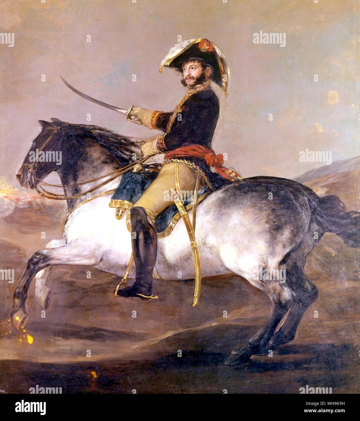 Allgemeine Don Jose De Palafox auf dem Pferderücken Stockfoto