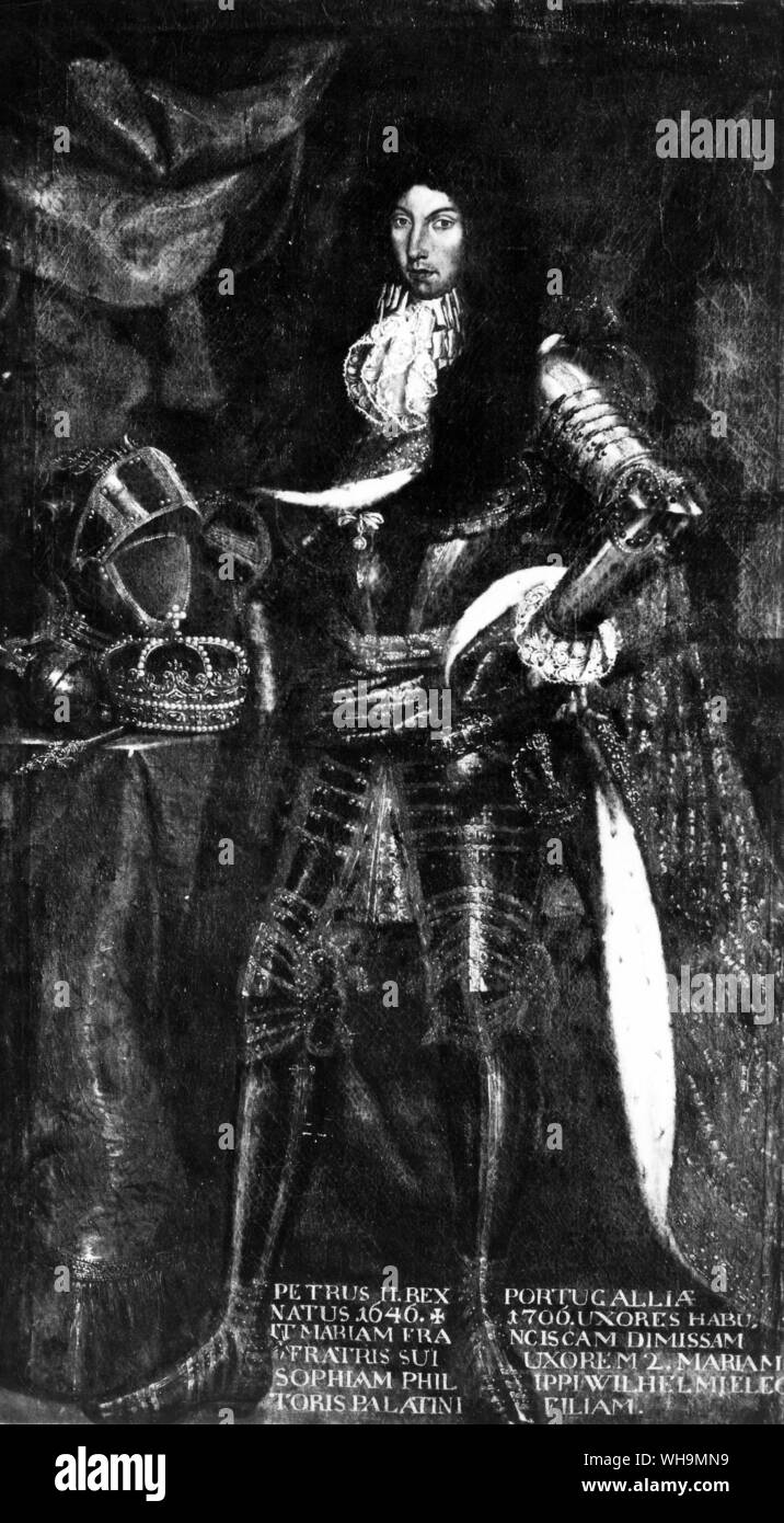 Petrus II., König von Portugal, 1646. Stockfoto