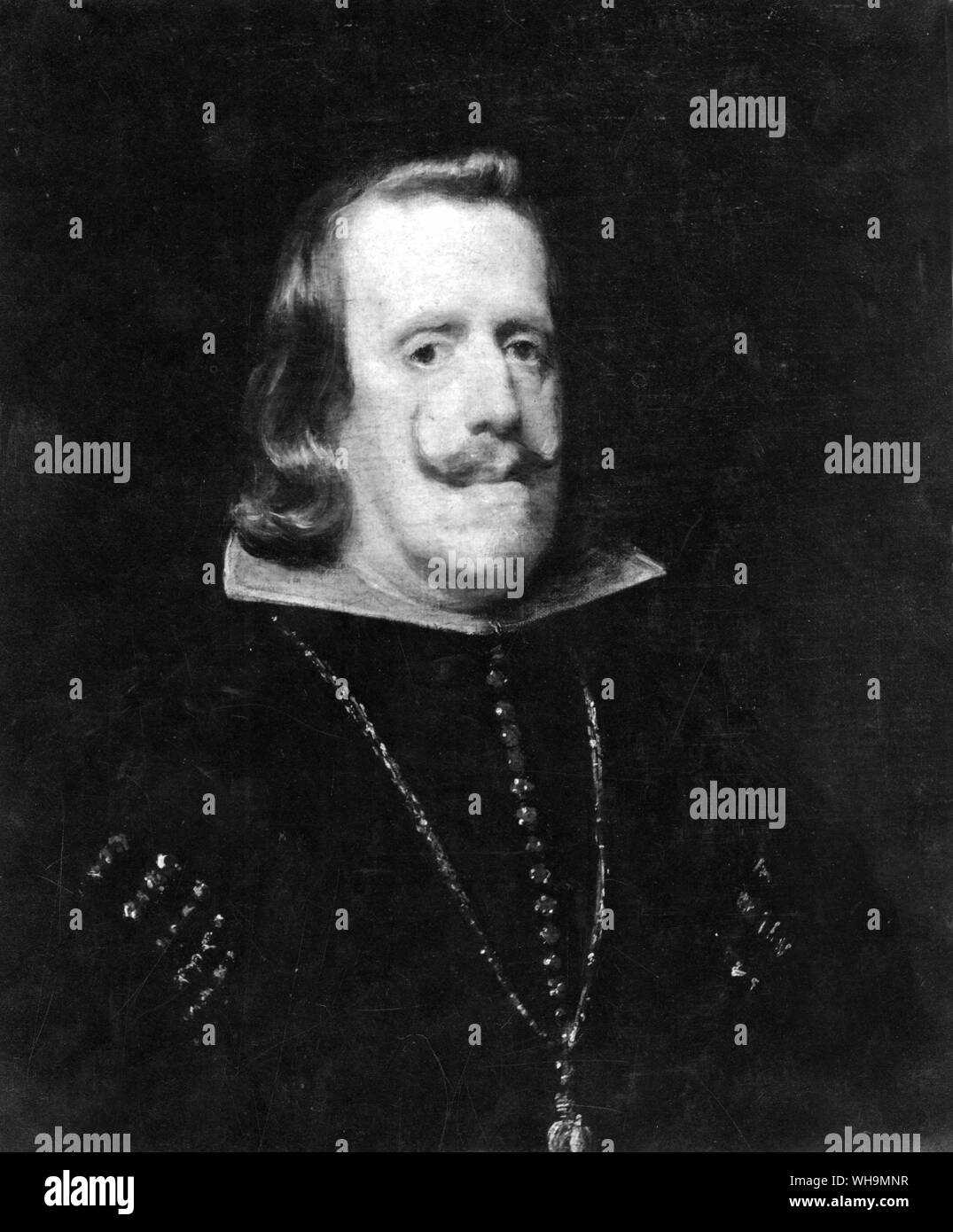 Philipp IV. von Spanien im mittleren Alter durch Valasquez. Stockfoto