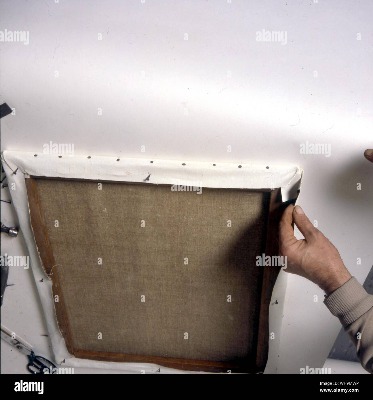 Künstler bei der Arbeit Stockfoto