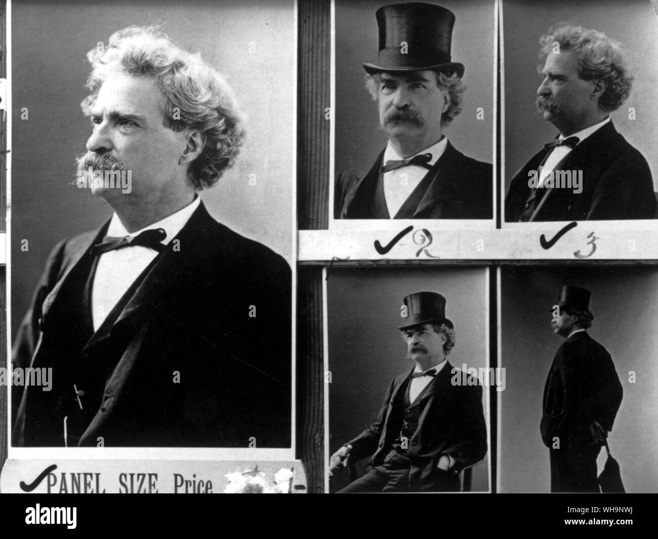 London, 1896-7. Der Fotograf Proofs von Mark Twain ausgewählt Stockfoto
