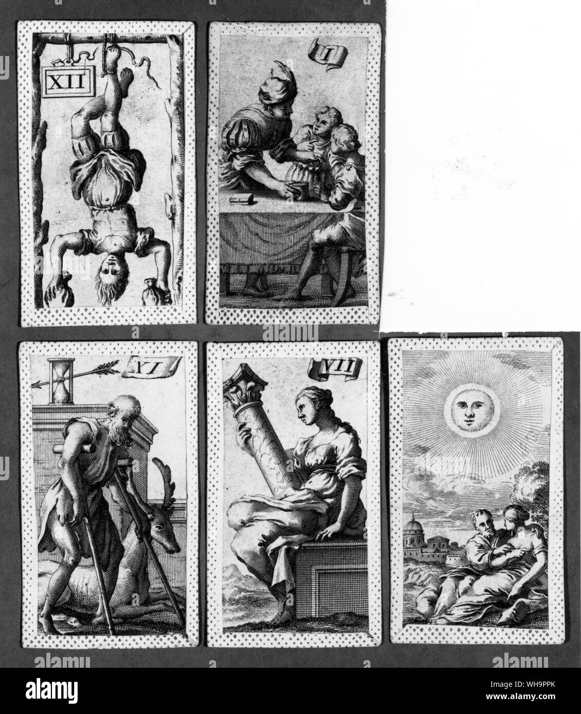 Eine Version der Jongleur (rechts oben). Stockfoto