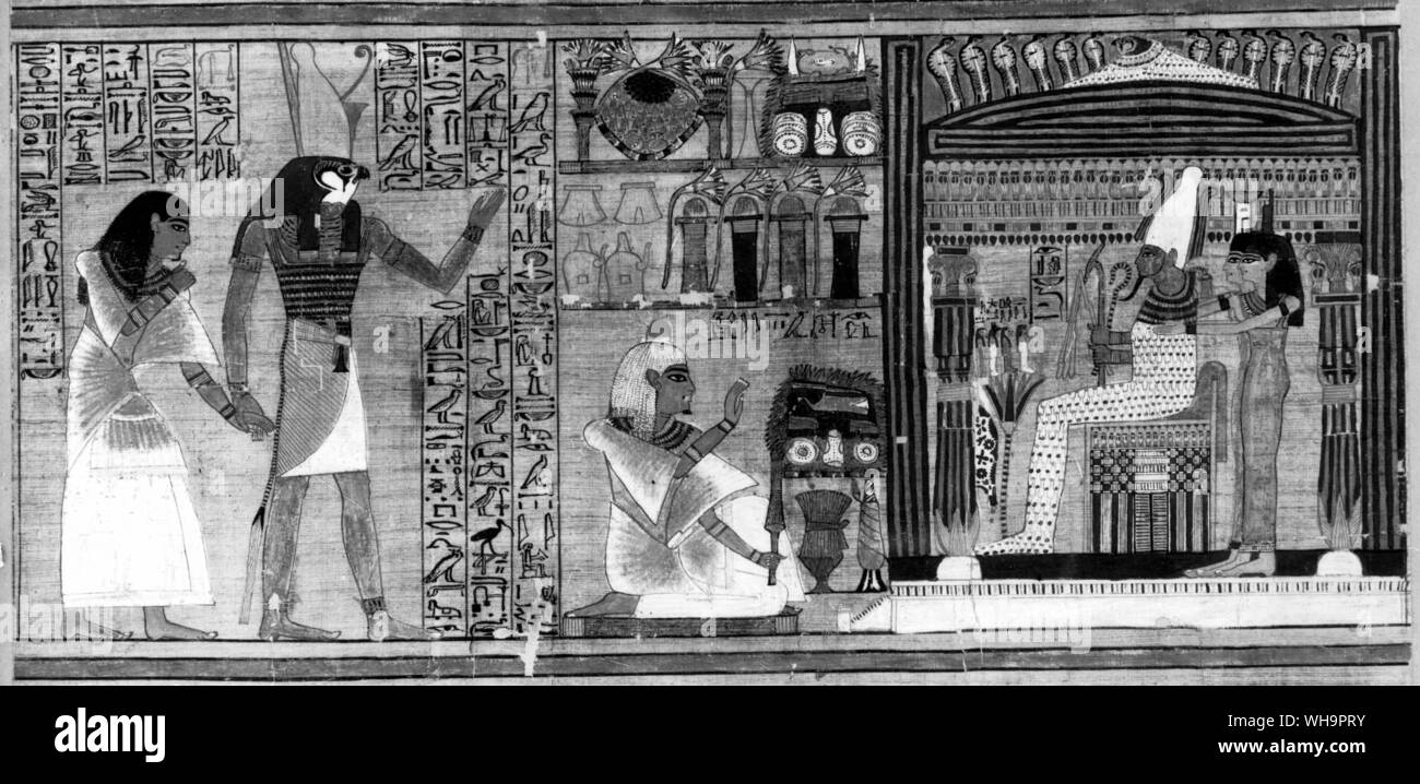 Der ägyptische Gott Osiris im Jenseits: Moderne interprettions link Osiris mit dem Papst. Stockfoto