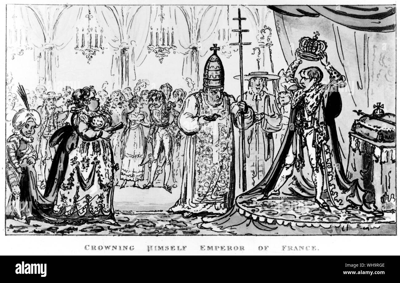Napoleon Krönt Sich Zum Kaiser www.alamy.de