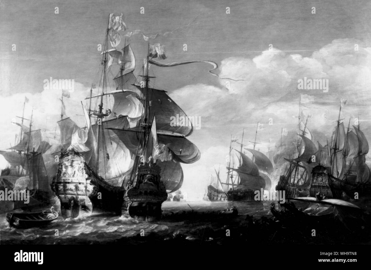 "Vier Tage Battle' 1666 von Storck. Stockfoto