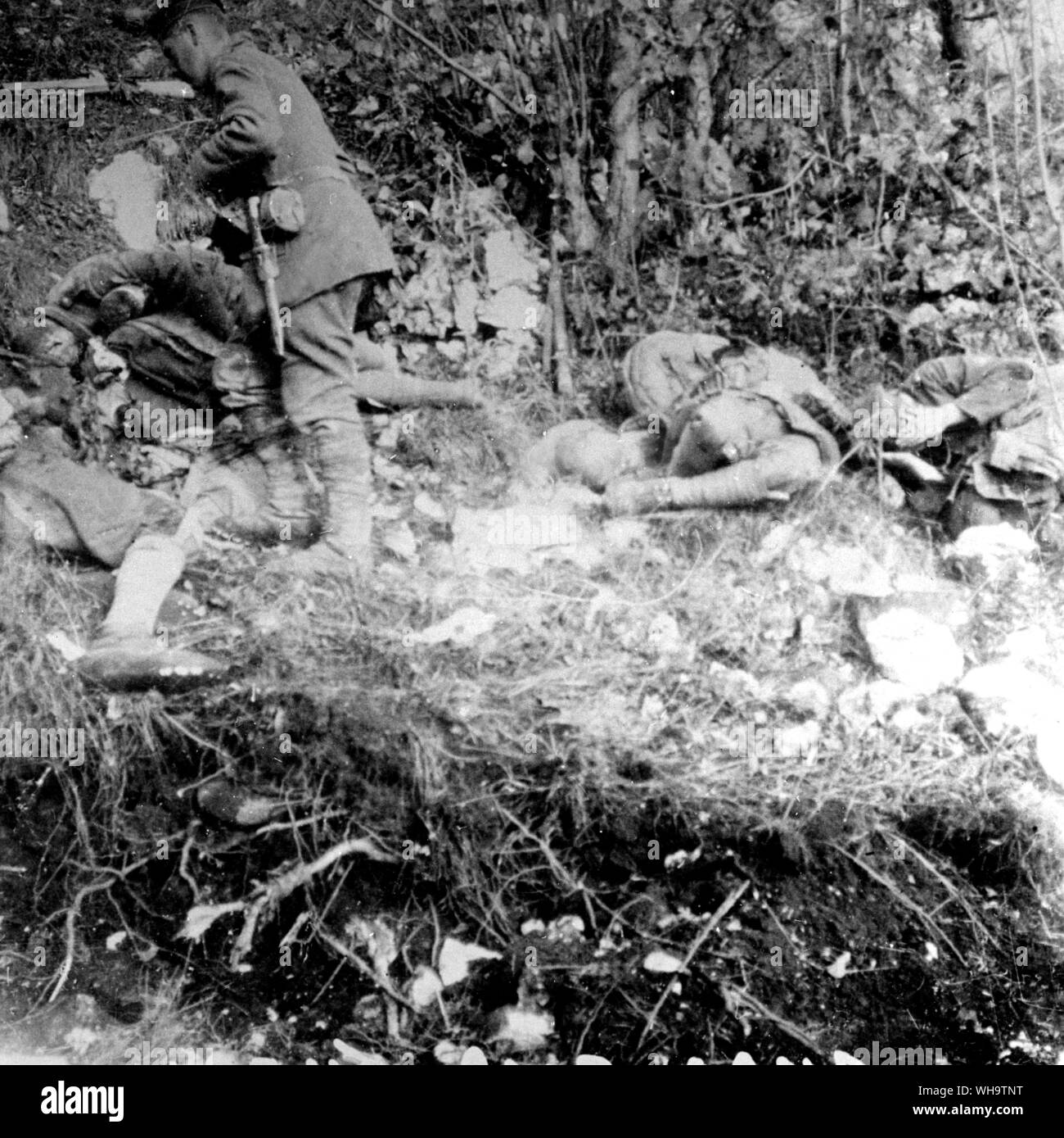 WW1/Frankreich: Alliierte Truppen "Graben, Verdun 1918. Stockfoto